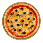 Pizza Napoli – Pizza mit Sardellen, Kapern, Oliven und Oregano