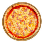 Pizza Hawaii – Pizza mit Hinterschinken, Ananas und Oregano
