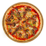 Pizza Rustica – Pizza mit Speck, Zwiebeln und Oregano