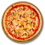 Pizza Piccante – Pizza mit Peperoni, Sardellen, Knoblauch und Chili