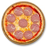 Pizza Amore e Fuoco – Pizza mit scharfer Salami, Knoblauch, Chili und Oregano