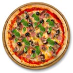 Pizza Topolino – Pizza mit Hinterschinken, Champignons und Speck