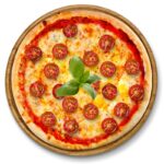 Pizza Pesto – Pizza mit Basilikumpesto und Mozzarella