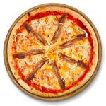 Pizza Buttafuoco – Pizza mit Speck, Zwiebeln und scharfen Peperoncini