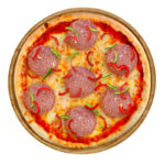 Pizza Toscana – Pizza mit Hinterschinken, Champignons, Speck und Spinat