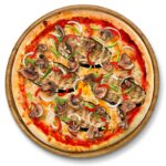 Pizza Basilea – Pizza mit Schinken, Pilzen und Paprika