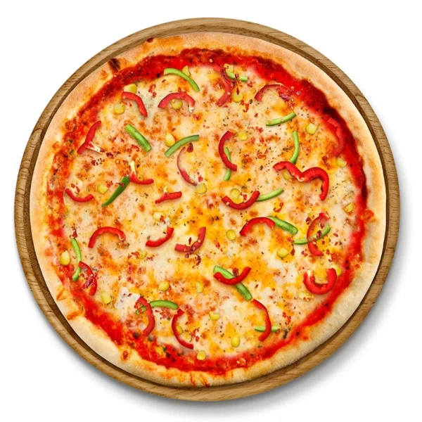 Pizza Mexicana – Scharfe Pizza mit Peperoni, Mais, Knoblauch und Chili