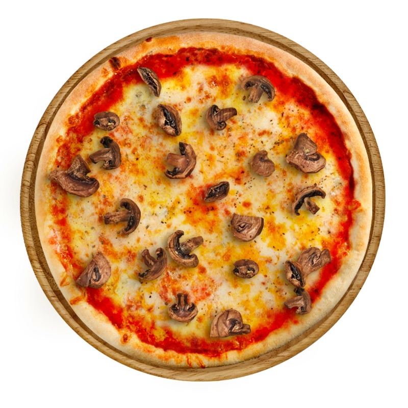 Pizza Funghi – Pizza mit frischen Champignons und Mozzarella